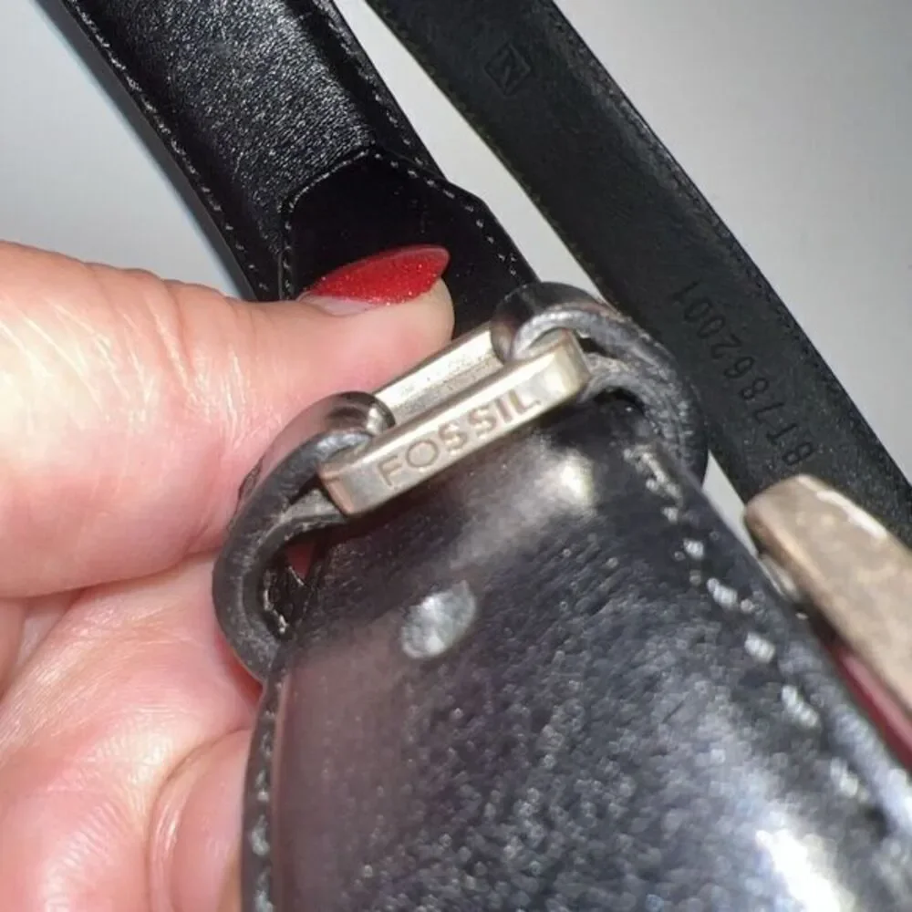 Fossil Women's‎ Leather Belt Size M Medium BT7862001 Black